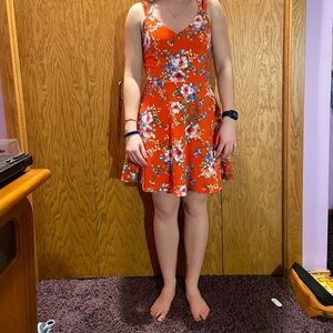 Floral fit and flare dress